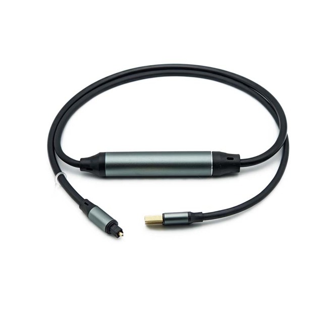 USB to Toslink Optical Fiber Audio Cable Gold Plated Stereo Connectors PVC Jacket for Home Amplifier DVD Player Gaming