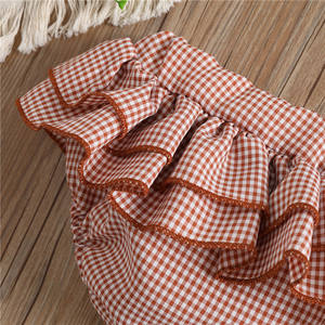 Logo personnalisé RTS vêtements pour nouveau-né, <span class=keywords><strong>culotte</strong></span> en coton à carreaux PP, bas à volants pour bébé garçon et fille - Product Image 5