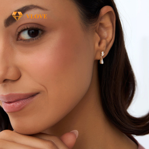Boucles d'oreilles pendantes élégantes en <span class=keywords><strong>diamant</strong></span> VLOVE Gold Petite Studs Suppliers, 1,05 carat, <span class=keywords><strong>diamant</strong></span> de laboratoire cultivé en 9 carats - Product Image 5