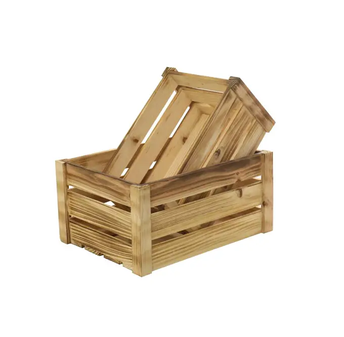Caixa de madeira para armazenamento de flores, caixa de madeira vintage usada para casamento, frutas, cesta, caixa de madeira