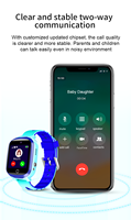 Reloj Inteligente GPS para Niños al por Mayor, Pantalla TFT Cuadrada, Cámara, Videollamadas, Posicionamiento Preciso, SOS, Tarjeta SIM 2G, Resistente al Agua IP67