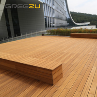 Suelo de bambú comprimido para exteriores Greezu, cubierta de bambú tejida de hebra sólida, cubierta de suelo impermeable para Parque