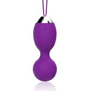 Chinesischer Lieferant Silikon wiederauf ladbarer liebevoller Ball Vibrator Sexspielzeug Vibrierender Kegel ball für Damen - Product Image 1