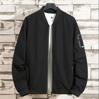 2066 2026 Nouvelle veste bomber décontractée pour homme, coupe ample, coupe-vent enduite, col montant, logo frontal, 220g, grandes tailles