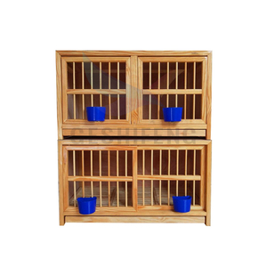 Cages en bois d'élevage à trois yeux pour oiseaux, perroquets, Pigeons avec plateaux, <span class=keywords><strong>cage</strong></span> à oiseaux assortie pour femmes et hommes - Product Image 2