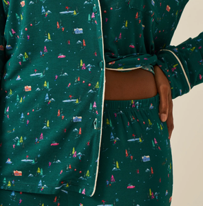 Ensemble de pyjamas en modal de luxe pour femmes, vêtements de nuit pour femmes, 2 pièces, manches longues, bordures, ensembles de pyjamas pour femmes, vêtements de nuit pour femmes - Product Image 4