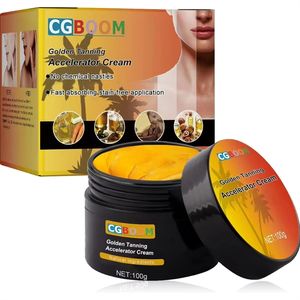 Crema Acceleratrice Abbronzatura 100g, Gel Dorato, <span class=keywords><strong>Olio</strong></span> di Carota per Lettini Solari, Booster Avanzato con Ingredienti Naturali, Per Uso Personale - Product Image 1
