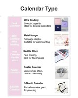 Impresión de Calendarios de Pared Personalizados al por Mayor, Calendario Mensual de Pared con Espiral