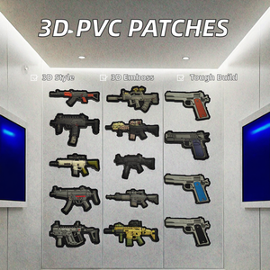 Parches Tácticos Reflectantes de PVC Suave 3D Personalizados, Formas de Corazón y Flor, Logotipo Grabado en Caliente, Molde de Encaje de Goma para Prendas y Bolsos - Product Image 2