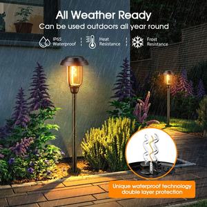 Luces Solares para Exteriores, Luces Solares de Acero Inoxidable para Caminos, Luces LED Solares Impermeables para Caminos, para Paisajismo - Product Image 5