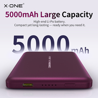 X-ONE Power Bank Magnetik Nirkabel Ultra Tipis Kapasitas Tinggi Tipe-C 5000mAH Razor Magcharge 2 15W Pengisian Cepat Promosi