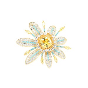 XILIANGFEIZI Nuovo Stile Spilla Floreale Elegante Completamente Tempestata di Margherite, Regalo per la Festa della Mamma, Commercio all'ingrosso - Product Image 5