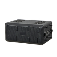Flight case en plastique dur d'équipement fait sur commande de dimension avec le tiroir en plastique 15 "caisse de vol de support de la profondeur 2U 4U 6U pour le système audio