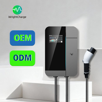 Estación de Carga Inteligente para Vehículos Eléctricos Wallbox, Cargador de CA de 22KW, Control por WiFi y Aplicación, RFID, OCPP, CE, TUV, UKCA, Tipo-2, RoHS, IP65, Nuevo WrightCharge