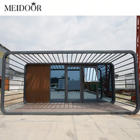 Maison préfabriquée de luxe de 40 pieds Petites maisons modulaires préfabriquées Conteneur pomme Cabine Maisons d'hôtel