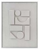 Géométrie minimaliste plusieurs couches peinture à la main Style WABI-SABI peinture d'art mural 3D PVC peinture en relief pour décoration d'œuvres d'art