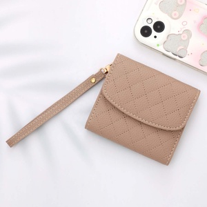 <span class=keywords><strong>Portefeuille</strong></span> multifonctionnel compact en cuir matelassé à 10 couleurs Hongbo, cadeau idéal pour Noël/école, pour billets, espèces, argent - Product Image 1