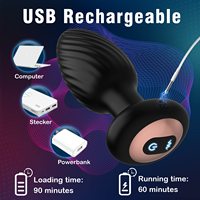 Prostata G-Punkt Stimulator APP Fernbedienung 360° Rotierender Analer Vibrator Prostata-Massagegerät Vibrierender Butt Plug für Mann Frau Schwul