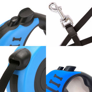 Grosir tali kekang anjing peliharaan 5m, tahan lama otomatis dapat ditarik tali anjing ekstensi nilon anak anjing lari desainer produk anjing - Product Image 4
