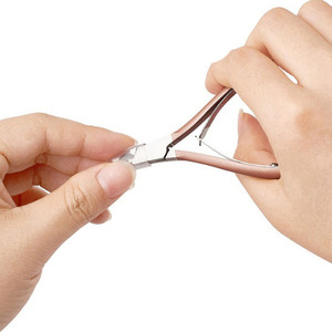 Service OEM, pinces à cuticules professionnelles en acier inoxydable durables pour salon et usage domestique, lame incurvée à large ouverture, pinces à ongles - Product Image 2