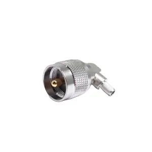Factory price SL16 UHF PL259 SO239 Male Crimp Right Angle RG58 RG142 LMR195 LMR200 Cable RF Coax Coaxial connectors