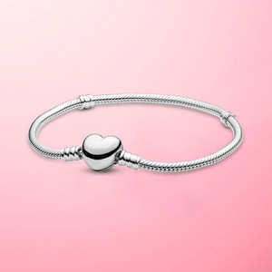 <span class=keywords><strong>Bracciale</strong></span> da Donna in Argento Sterling 925 a Forma di Cuore con Diamanti Stile Classico Pandora Gioielli Fai-da-Te in <span class=keywords><strong>Oro</strong></span> <span class=keywords><strong>Rosa</strong></span> - Product Image 6