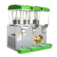Distributeur de boissons commercial à agitation, 3 réservoirs, machine à boissons froides, distributeur de jus avec agitation et pulvérisation pour restaurant