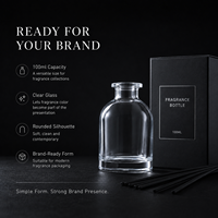 Flacon de parfum en verre transparent de luxe 100 ml, rechargeable, pour bâtonnets diffuseurs et diffusion d'aromathérapie