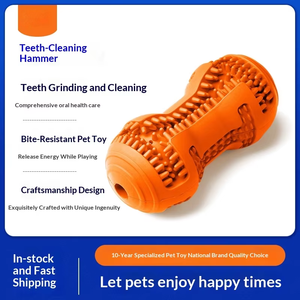 Doğal Kauçuk Malzemeden Yapılmış Köpek Diş Fırçalama Oyuncağı, Çiğneme, Diş Çıkarma Etkileşimi, Tek Başına Eğlence İçin. Çok Fonksiyonlu Evcil Hayvan Oyuncağı. - Product Image 4