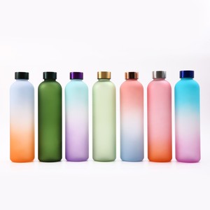 1L Plastic <strong>Bottle</strong> Tritan <strong>Time</strong> Marker Leakproof Large Big Sport Plastic Frosted White Motivational <strong>Water</strong> <strong>Bottle</strong> BPA Free - Product Image 2