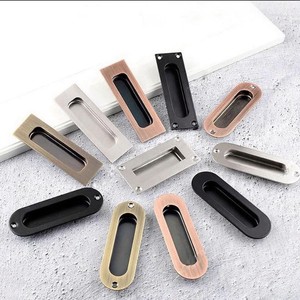 Stainless Steel Concealed <b>Drawer</b> Handles Rectangle Minimalist Design Antirust Furniture Handle - Product Image 1