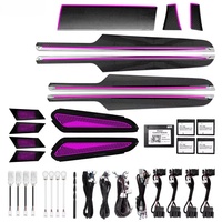 Kit de panneaux de garniture en fibre de carbone style OEM ICarsin pour Porsche Macan, éclairage d'ambiance RGB, accessoires de mise à niveau de l'éclairage LED intérieur de voiture
