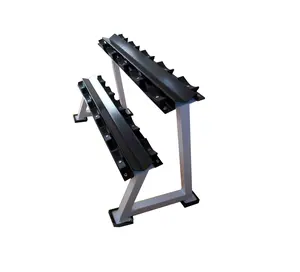 Großhandel Hantel schwarz Rack für Hex Gummi Hantel Rundkopf Hantel Fitness Fitness