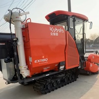 Moissonneuse-batteuse Kubota EX118Q d'origine avec moteur de 80,1 kW, table de coupe de 2,4 m et grand bac à grains pour la récolte du riz, du blé et du maïs