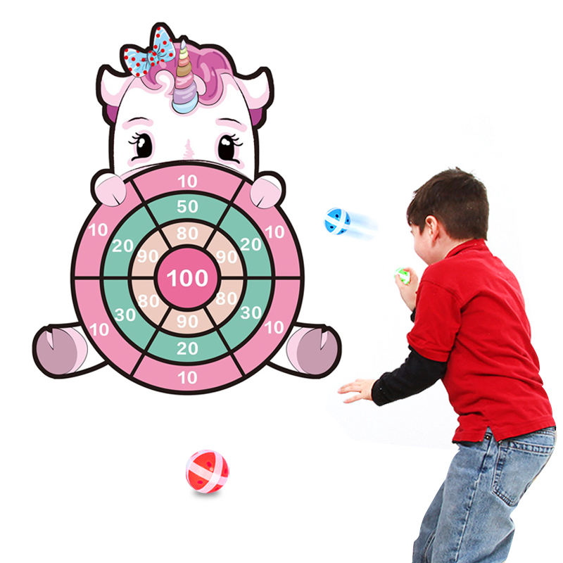 mini sport animal throwing child soft sticky ball dart board