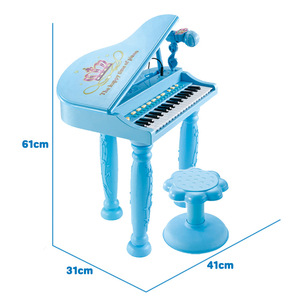 Piano électronique en plastique 25 touches avec microphone, fonctionne sur piles, jouet musical éducatif pour enfants - Product Image 5