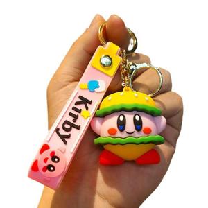 2025 nouveau Kawaii rose <span class=keywords><strong>Kirbys</strong></span> étoile aventure Silicone Animal pendentif porte-clés Gel de silice sac voiture poupées femme et enfants jouets - Product Image 5