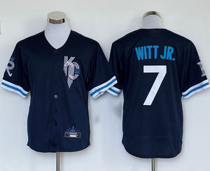 KC erkek 7 Bobby Bobby jr 16 Bo Jackson abd amerika dikişli nakış gemi hazır özel beyzbol forması gömlek - Product Image 6