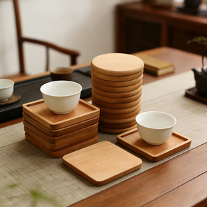 Custom <b>Cork</b> <b>Coasters</b> - round Square Heat-Resistant Reusable Drink Mats for Kitchen Restaurants Minimalist - Product Image 5