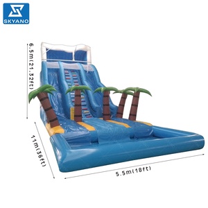 Grande glissière gonflable commerciale de château plein d'entrain de glissière de rebond de glissière d'eau pour la <span class=keywords><strong>piscine</strong></span> - Product Image 1