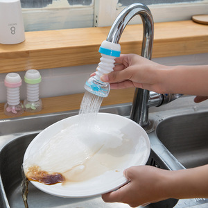 360 Degree Rotatable Kitchen Faucet Aerator Plastic Rotating Faucet Extender Adjustable Water Saving Sprayer Filter Diffuser