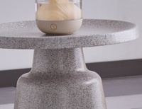 Table basse moderne minimaliste en fer avec plateau en métal durable et pieds avec revêtement en poudre pour le mobilier de salon