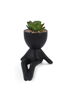 Petits pots de plantes succulentes émaillés pour <span class=keywords><strong>jardin</strong></span> maison décorative bureau arrière-cour idées conception humaine pot de fleurs avec expédition DDP - Product Image 3