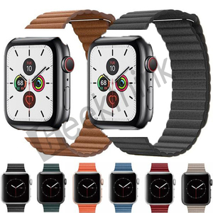 สายรัดคุณภาพสูงสำหรับสายรัด <span class=keywords><strong>applewatch</strong></span> 44มม. 40มม. ห่วงหนังแท้สำหรับ iWatch Series 7 6 5 4 <span class=keywords><strong>3</strong></span> - Product Image 2