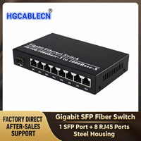 Convertisseur de média SFP Gigabit RJ45 vers SFP 10/100/1000 Mbps Adaptatif Automatique Non Géré Transceiver Ethernet Fibre Optique Fourniture d'Usine OEM