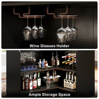 Mueble Bar Esquinero en Forma de L de Madera Ecológica Multifuncional Estilo Americano, Personalizado de Fábrica, Superventas 2026
