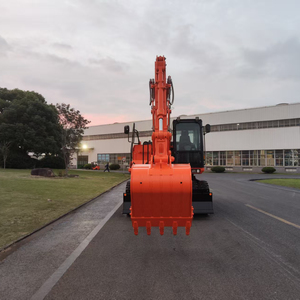 Excavatrice sur roues Lonking de 13,5 tonnes avec moteur et système entièrement hydraulique, composants de marques de premier plan pour la construction et l'exploitation minière - Product Image 3