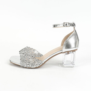 Sandalias Transparentes con Pedrería y Tacón Grueso para Mujer, Moda Verano 2024 - Product Image 6