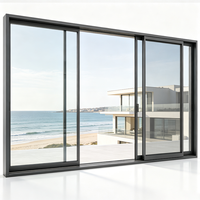 Fenêtre coulissante en acier série 70, profil mince, grand format, du sol au plafond, insonorisée, certifiée Energy Star, cuisine, hôtel, luxe