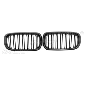 1 Par de Rejillas Delanteras Dobles de 2 Listones para Parachoques Delantero de Coche, Acabado Brillante/Mate Negro, para BMW F15 F16 X5 X6 F85 F86 X5M X6M 2014-2017 - Product Image 2